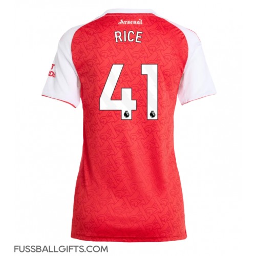 Arsenal Declan Rice #41 Fußballbekleidung Heimtrikot Damen 2025-26 Kurzarm